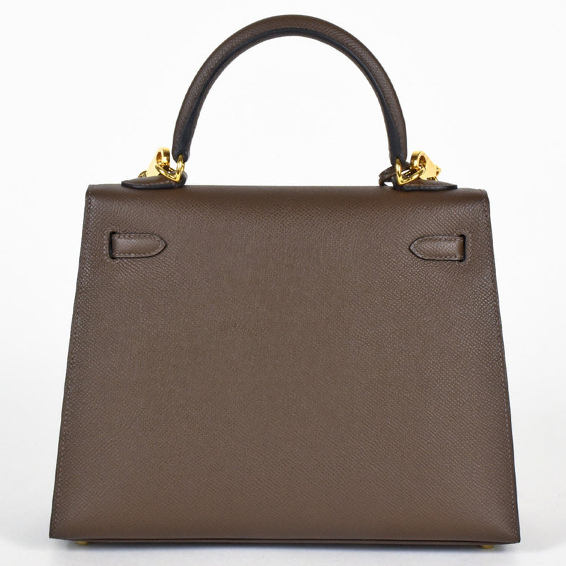 Hermes Kelly Handbag Brown Epsom With