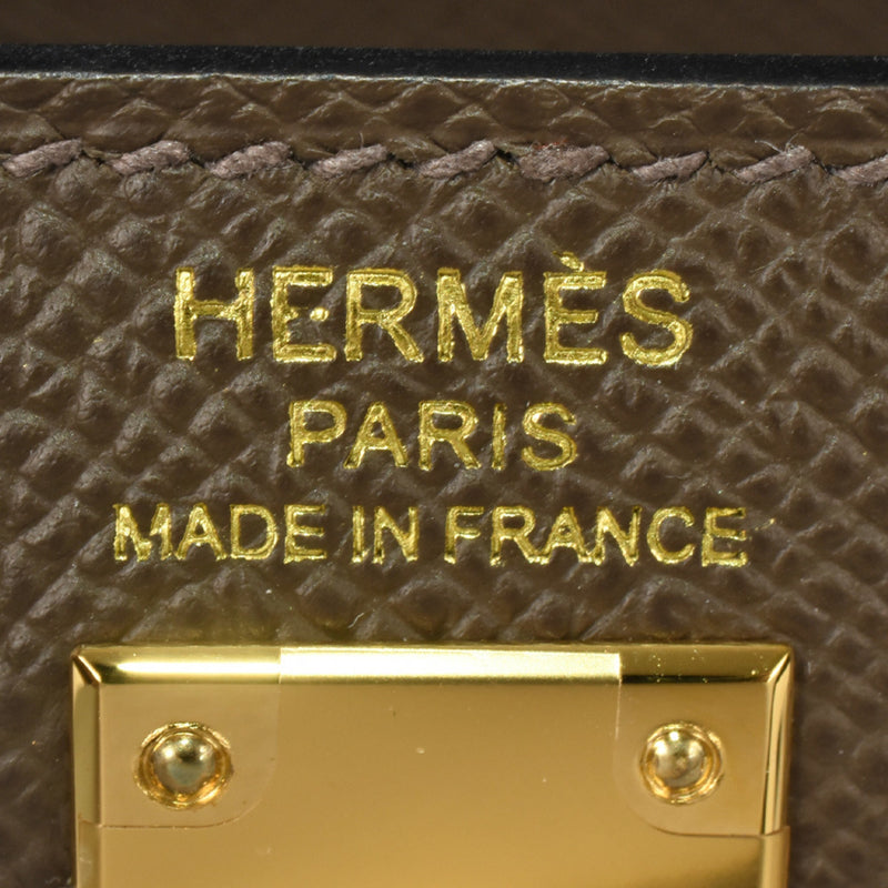 Hermes Kelly Handbag Brown Epsom With