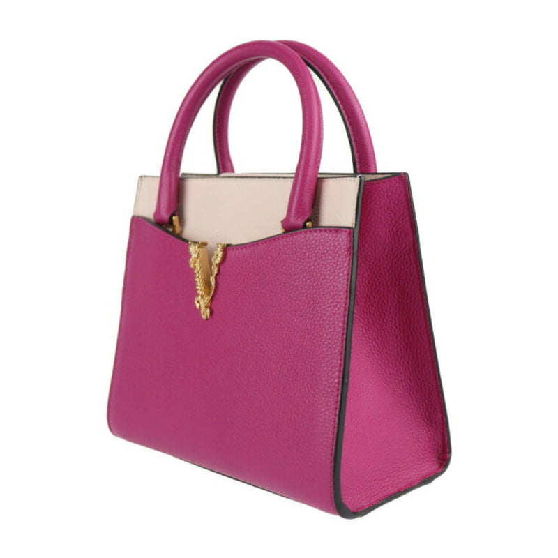 Versace Virtus Front Pocket Tote Leather