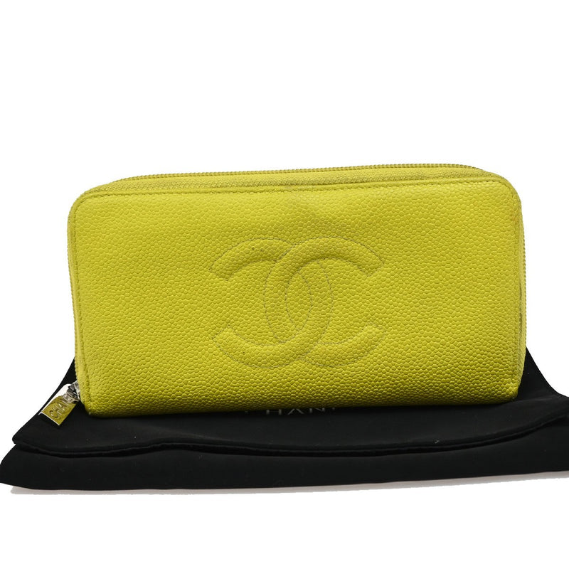 Chanel Cc Logo Zip Around Long Wallet