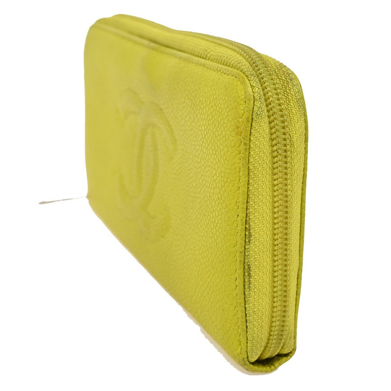 Chanel Cc Logo Zip Around Long Wallet