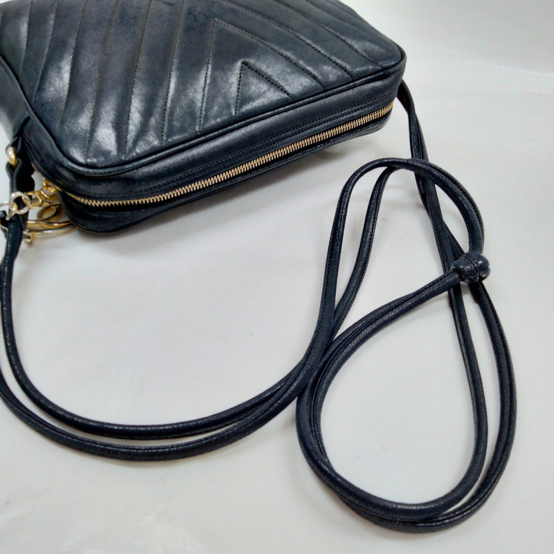 Chanel Shoulder Bag Black Leather