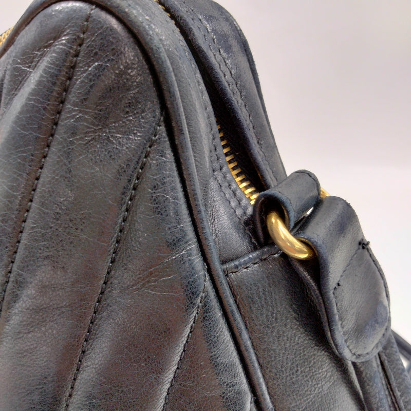 Chanel Shoulder Bag Black Leather
