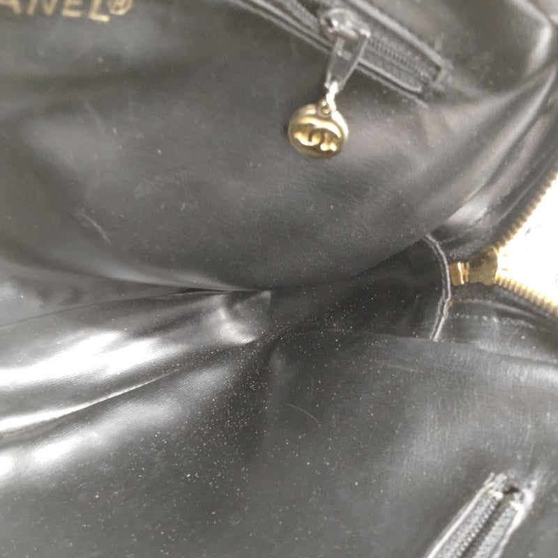 Chanel Shoulder Bag Black Leather