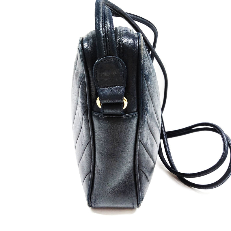 Chanel Shoulder Bag Black Leather