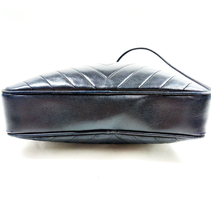 Chanel Shoulder Bag Black Leather