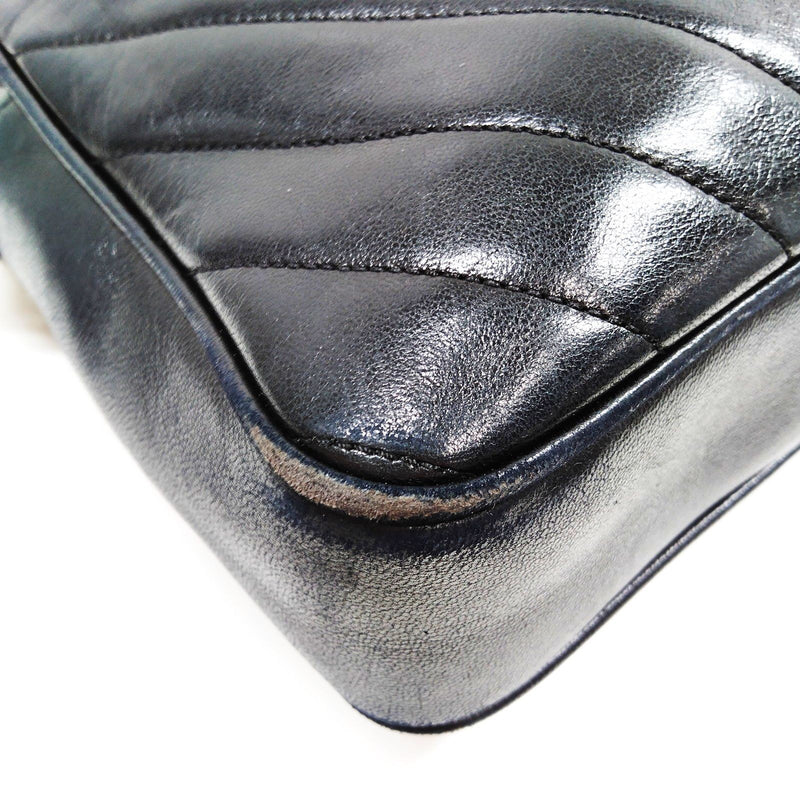 Chanel Shoulder Bag Black Leather