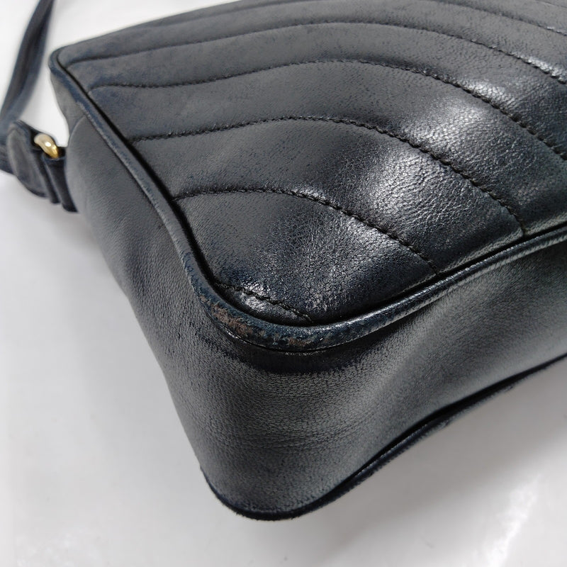 Chanel Shoulder Bag Black Leather