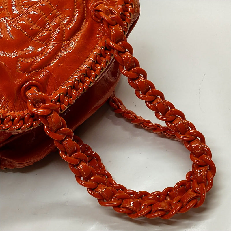 Chanel Hand Bag Luxury Line Red Patent