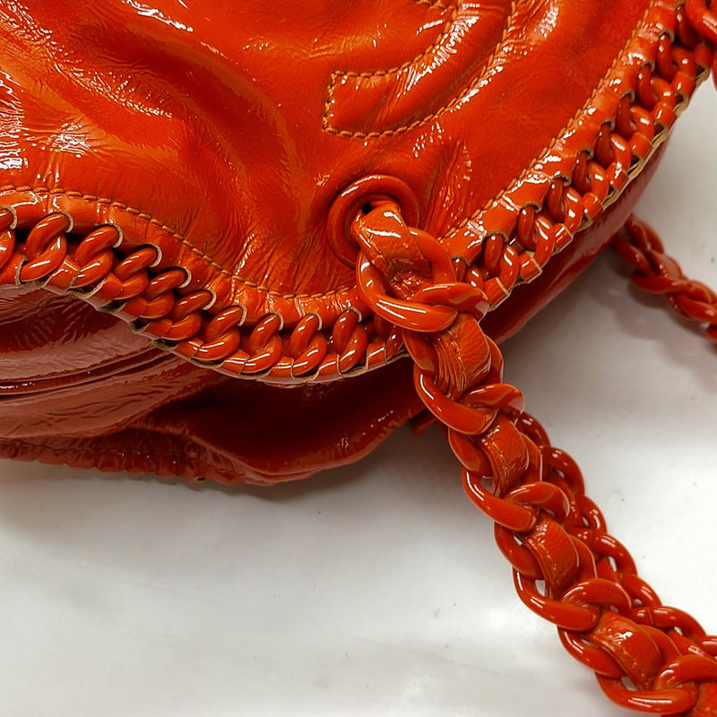 Chanel Hand Bag Luxury Line Red Patent