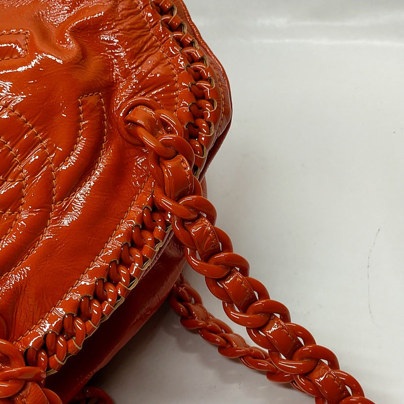 Chanel Hand Bag Luxury Line Red Patent