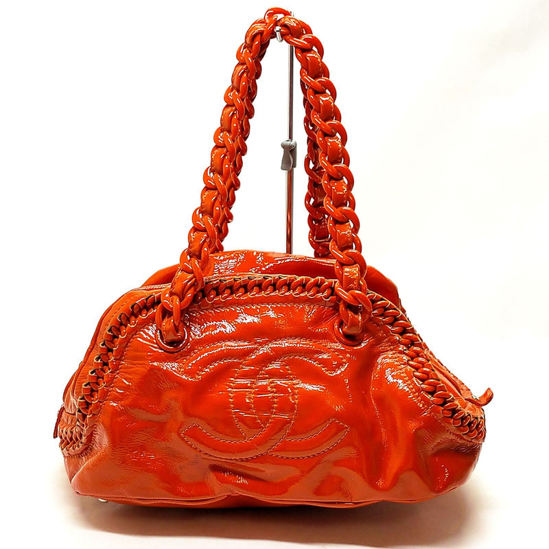 Chanel Hand Bag Luxury Line Red Patent