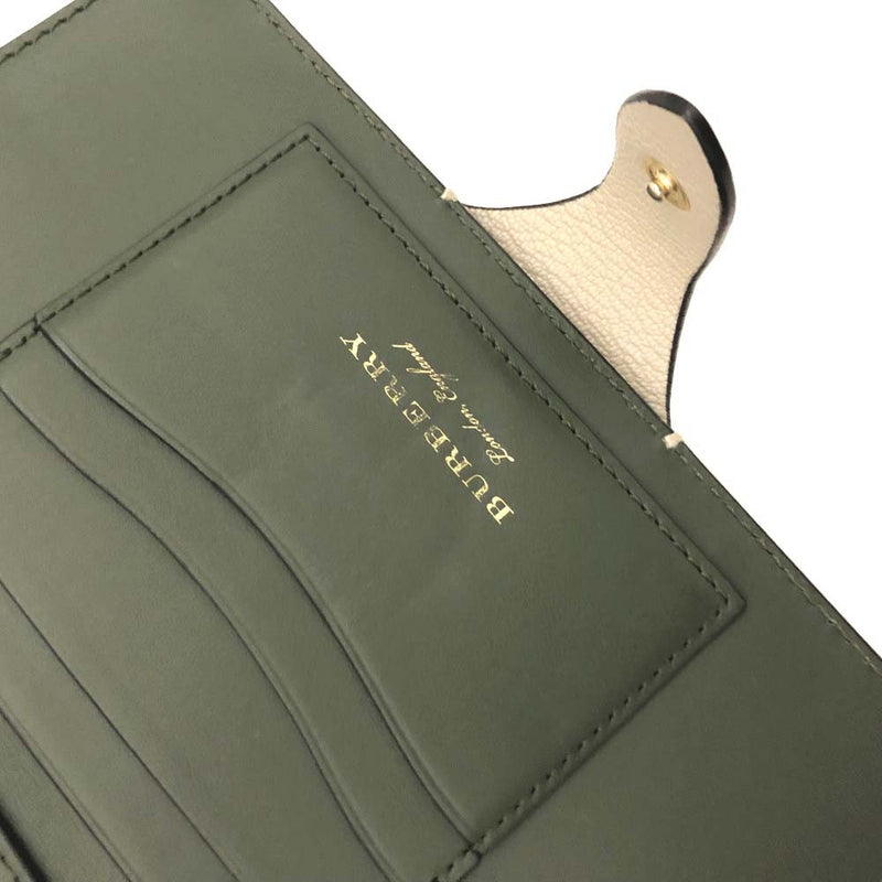 Burberry Logo Leather Long Trifold