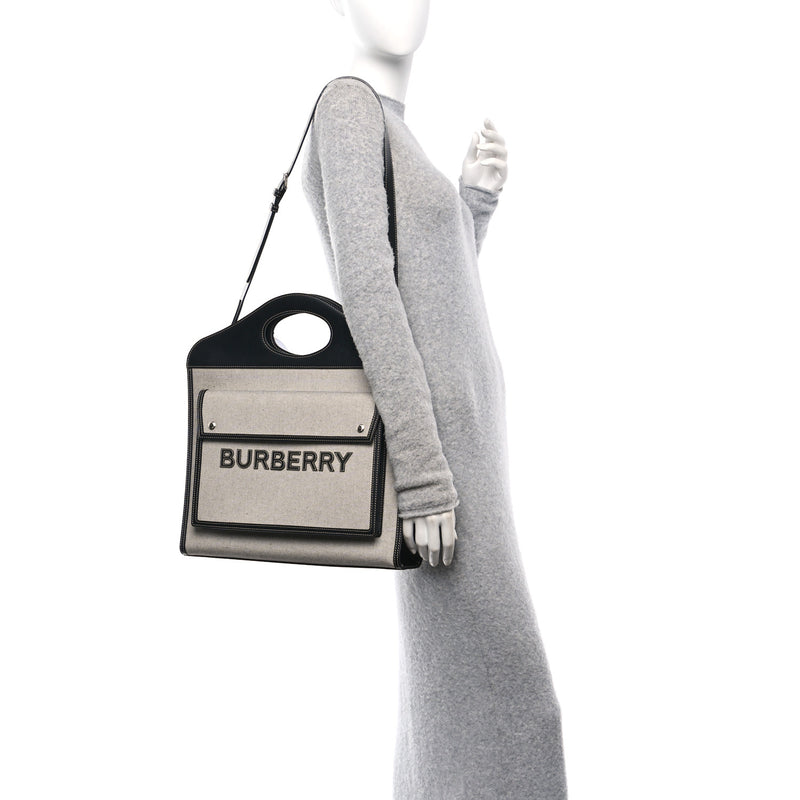 Burberry Canvas Smooth Calfskin Two Tone