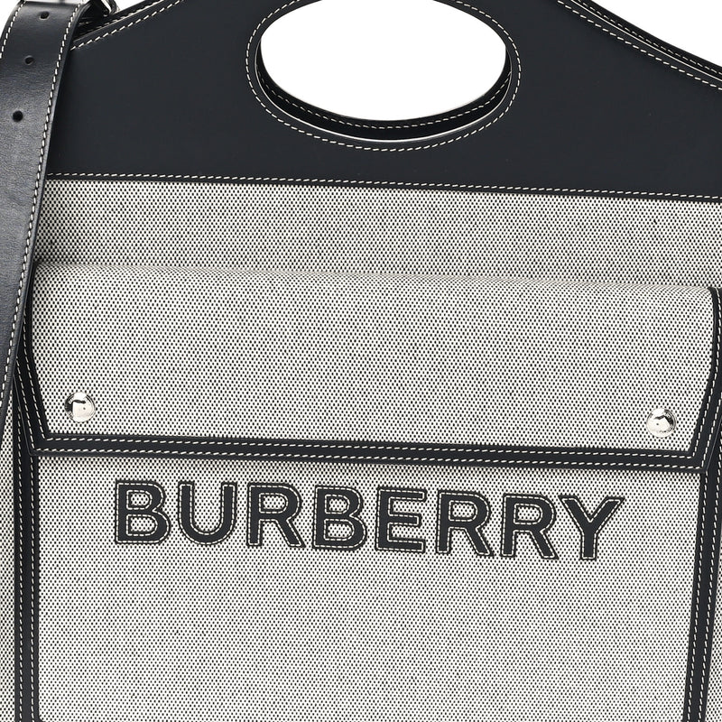 Burberry Canvas Smooth Calfskin Two Tone