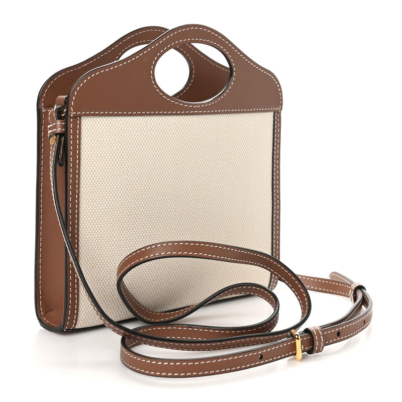 Burberry Smooth Calfskin Canvas Two Tone