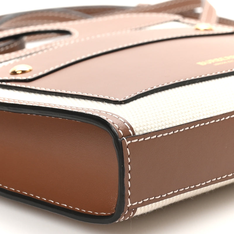 Burberry Smooth Calfskin Canvas Two Tone