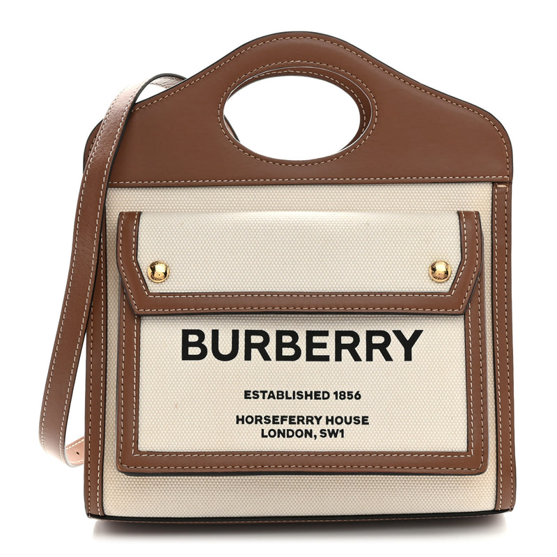 Burberry Canvas Smooth Calfskin Two Tone