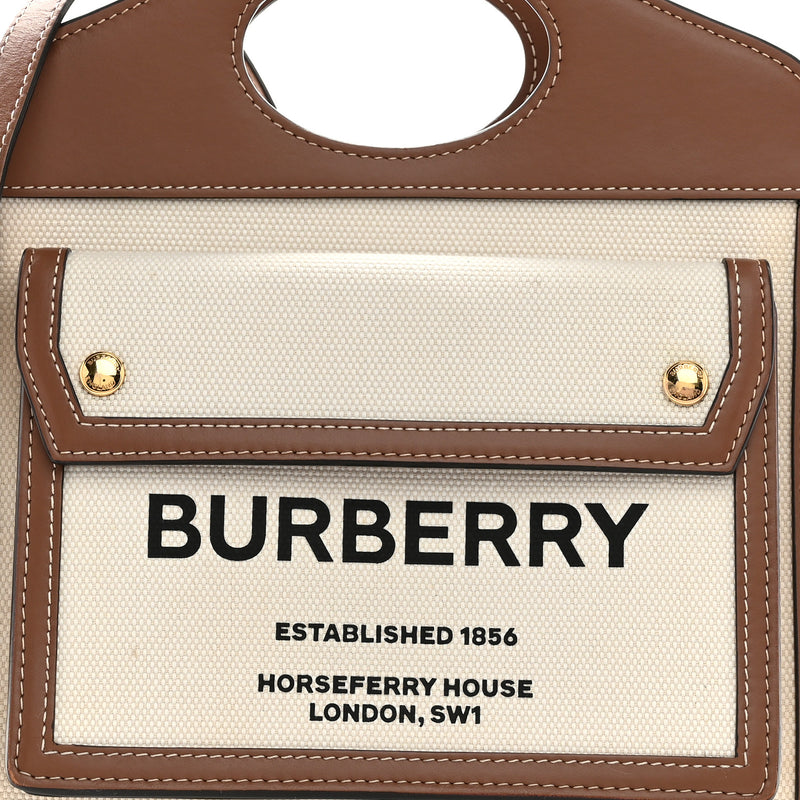 Burberry Canvas Smooth Calfskin Two Tone