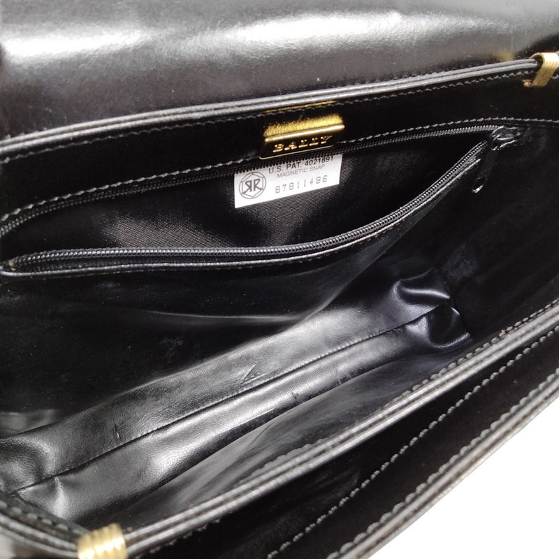 Bally Shoulder Bag Black Leather
