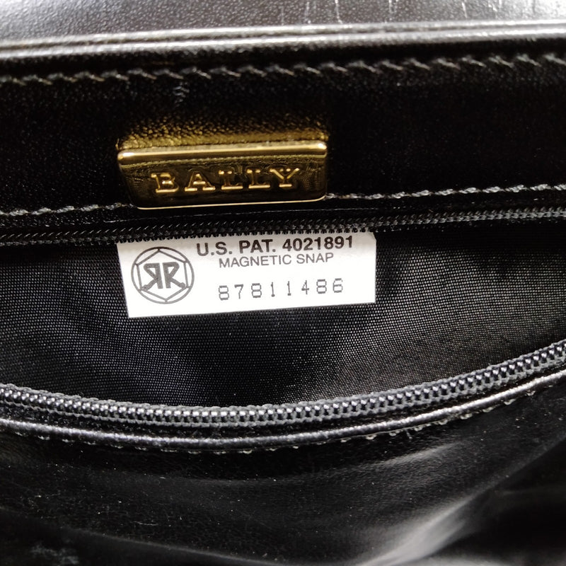 Bally Shoulder Bag Black Leather