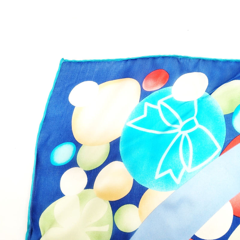 Chanel Scarf Blue Reds