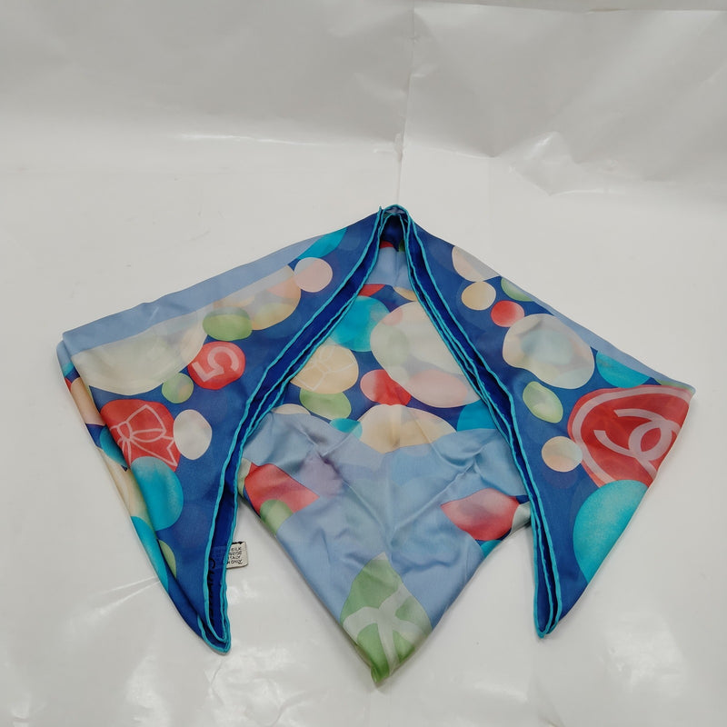 Chanel Scarf Blue Reds