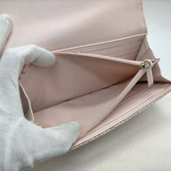 Chanel Long Wallet Pink Canvas