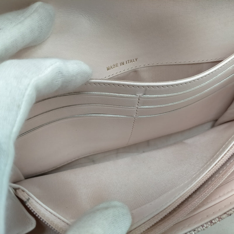 Chanel Long Wallet Pink Canvas