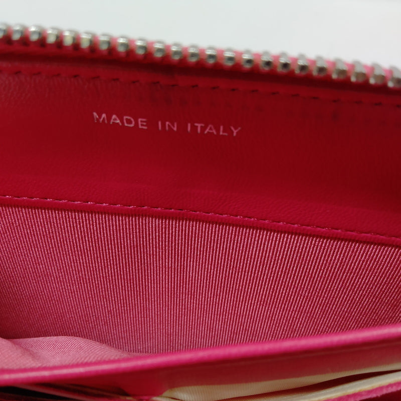 Chanel Long Wallet Pink Leather