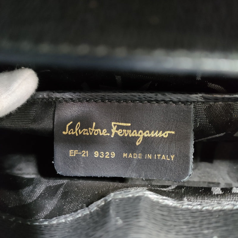 Ferragamo Shoulder Bag Black Leather