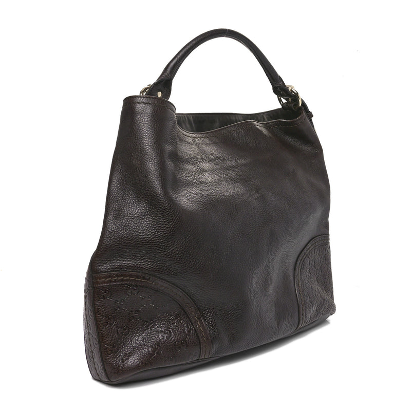 Gucci Calfskin Guccissima Trim Large