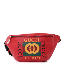 Gucci Grained Calfskin Logo Belt Bag