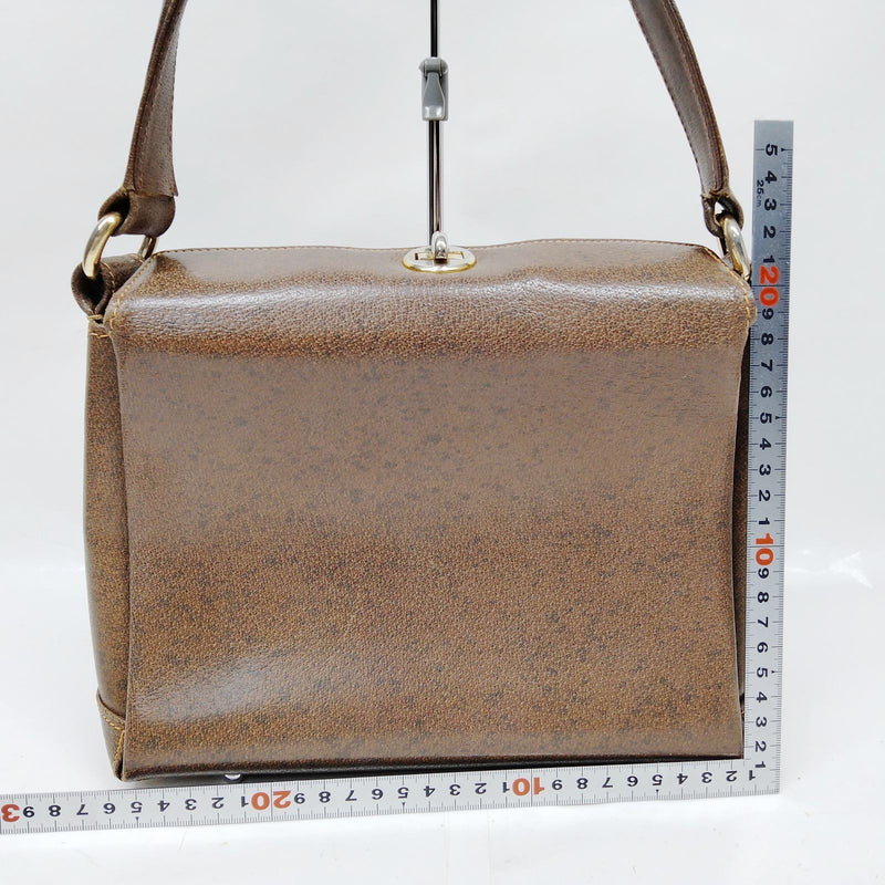 Gucci Hand Bag Brown Leather