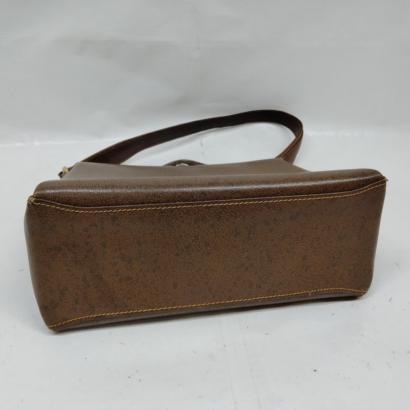 Gucci Hand Bag Brown Leather