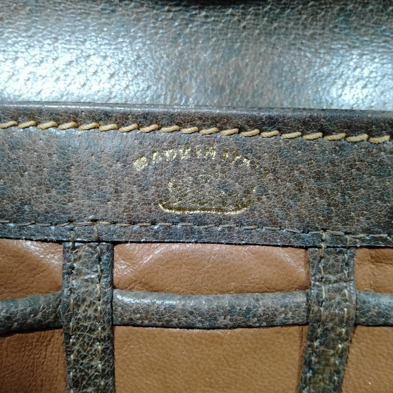 Gucci Hand Bag Brown Leather