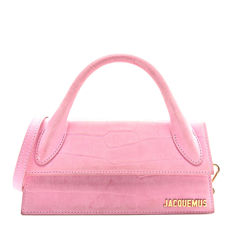 Jacquemus Nubuck Crocodile Embossed Le