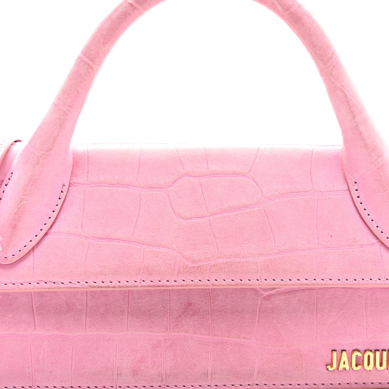Jacquemus Nubuck Crocodile Embossed Le