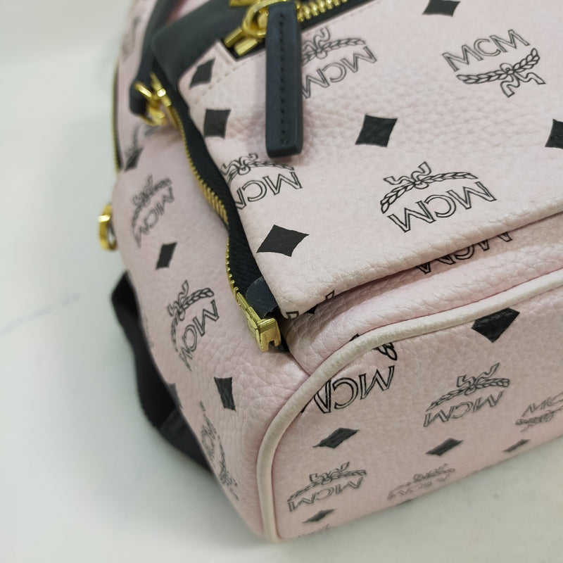 Mcm Backpack Bag Pink Pvc