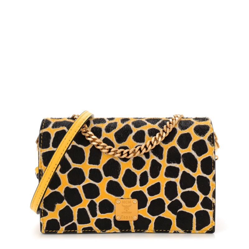 Mcm Visetos Calf Hair Giraffe Print