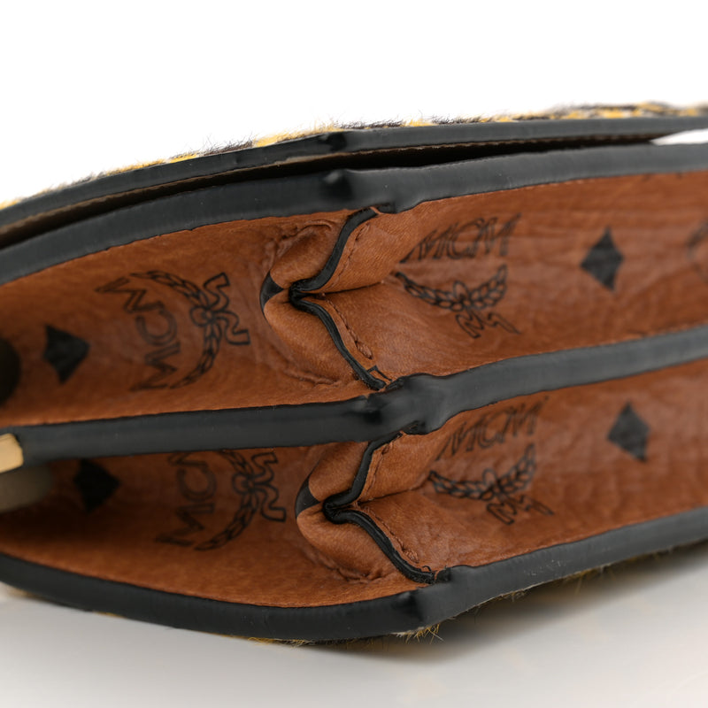 Mcm Visetos Calf Hair Giraffe Print