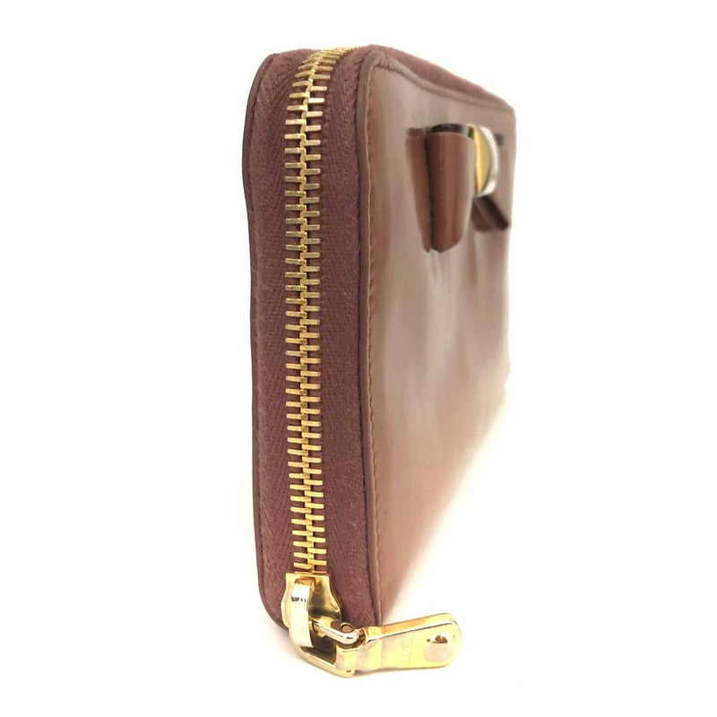 Miu Ribbon Logo Patent Leather Zip