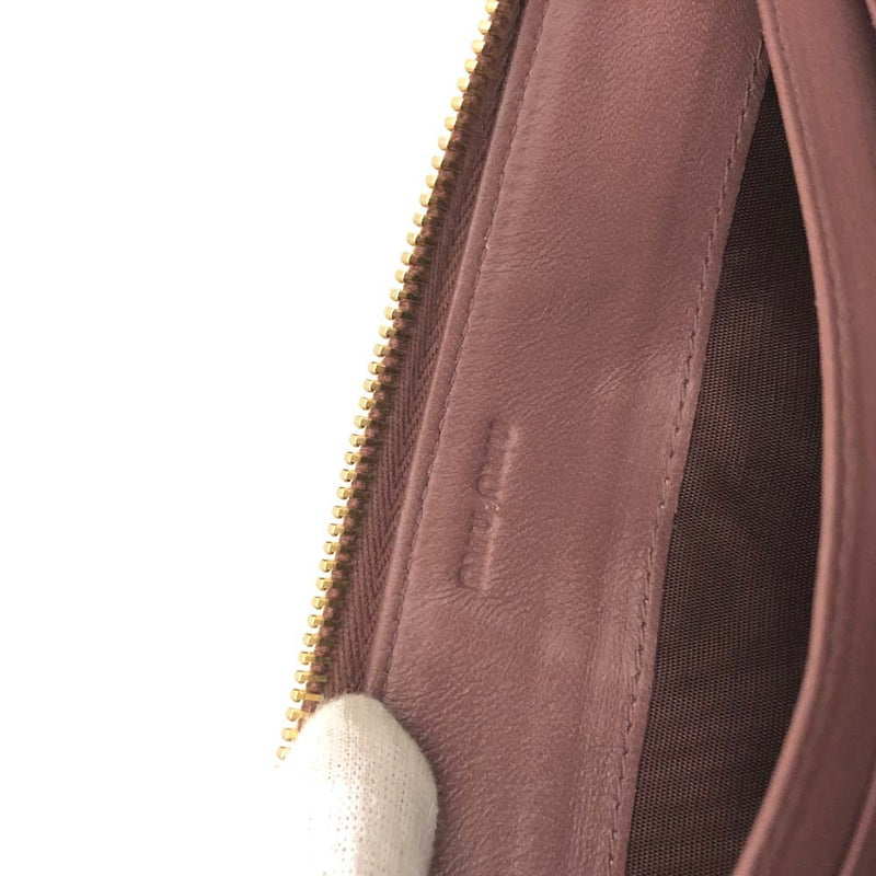 Miu Ribbon Logo Patent Leather Zip