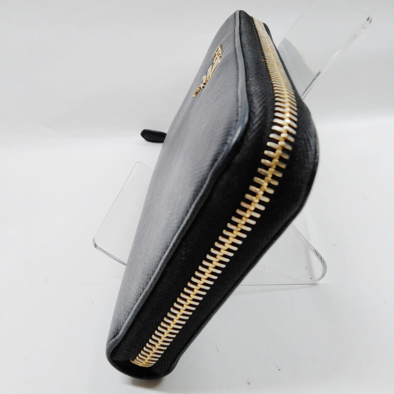 Prada Long Wallet Black Leather