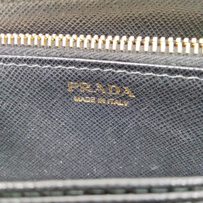 Prada Long Wallet Black Leather