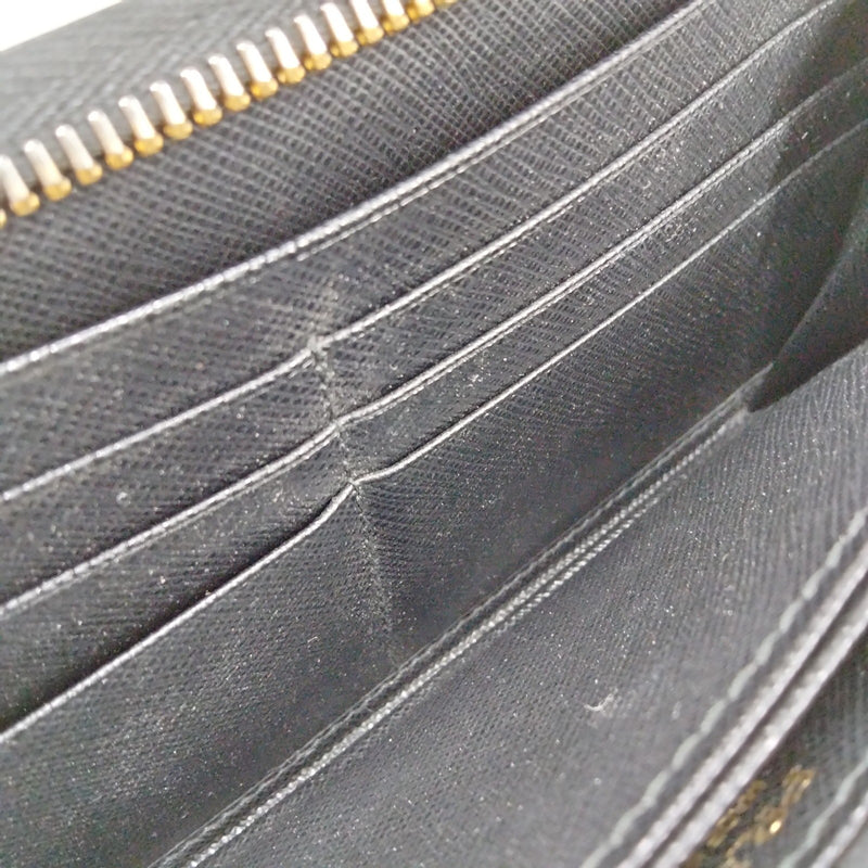 Prada Long Wallet Black Leather