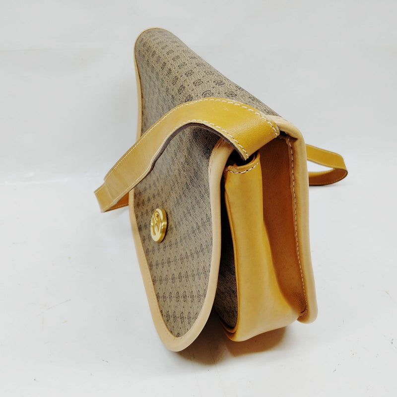 Vintage Gucci Shoulder Bag Brown Pvc