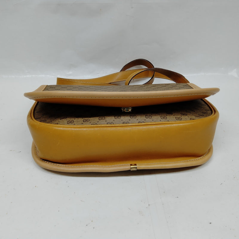 Vintage Gucci Shoulder Bag Brown Pvc