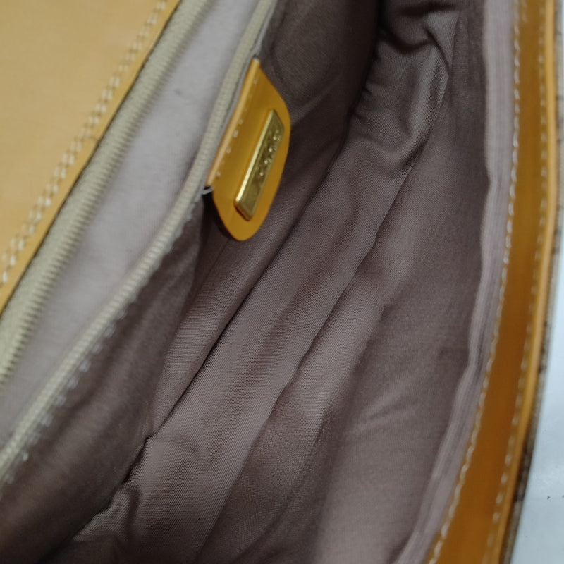 Vintage Gucci Shoulder Bag Brown Pvc