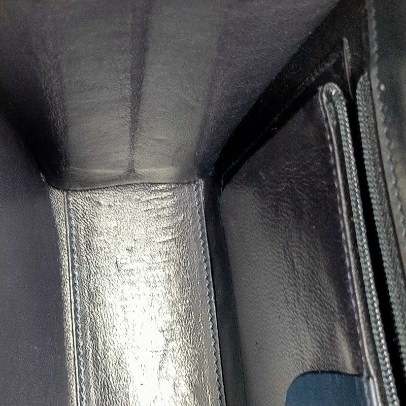 Gucci Shoulder Bag Navy Blue Leather